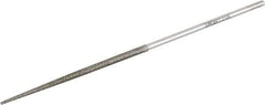 Grobet - 5-1/2" OAL Fine Round Needle Diamond File - 2-1/2 LOC, 126 Grit - USA Tool & Supply