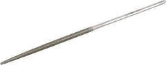 Grobet - 5-1/2" OAL Fine Square Needle Diamond File - 2-1/2 LOC, 126 Grit - USA Tool & Supply