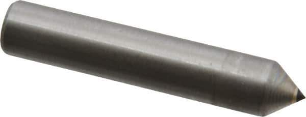 Made in USA - 1/4 Carat Single Pencil Point Diamond Dresser - 2" Long x 3/8" Shank Diam, 75° Included Angle - USA Tool & Supply