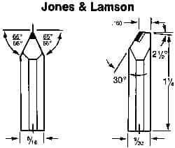 Made in USA - 0.017" Single Point Diamond Dresser - 1-1/4" Long x 5/16" Shank Diam, 50° Included Angle - USA Tool & Supply