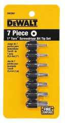 DeWALT - 7 Piece, Screwdriver Bit Set - Torx - USA Tool & Supply