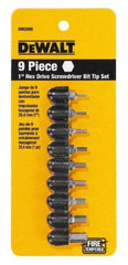 DeWALT - 9 Piece, Screwdriver Bit Set - Hex - USA Tool & Supply