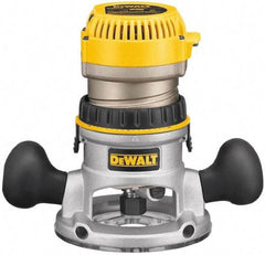 DeWALT - 8,000 to 24,000 RPM, 2.25 HP, 12 Amp, Fixed Base Electric Router - 1/4 and 1/2 Inch Collet - USA Tool & Supply