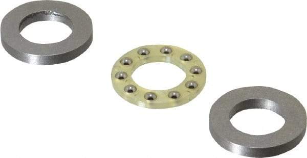 Boston Gear - 1/2" Inside x 7/8" Outside Diam, 3/8" Thick, Alloy Steel Ball Thrust Bearing - USA Tool & Supply