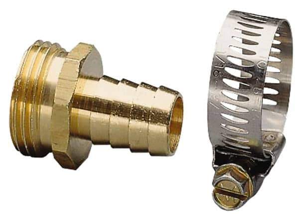 Nelson - 3/4 Garden Hose Fitting - Brass, Male Connector - USA Tool & Supply