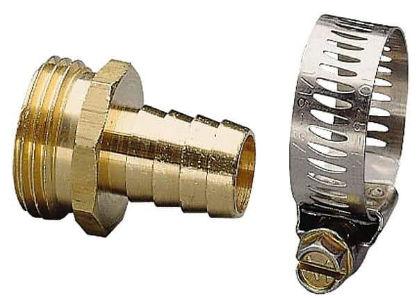 Nelson - 5/8 Garden Hose Fitting - Brass, Male Connector - USA Tool & Supply