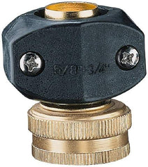 Nelson - 5/8 & 3/4 Garden Hose Fitting - Brass & Nylon, Female Connector - USA Tool & Supply