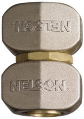 Nelson - 5/8 & 3/4 Garden Hose Fitting - Brass & Metal - USA Tool & Supply