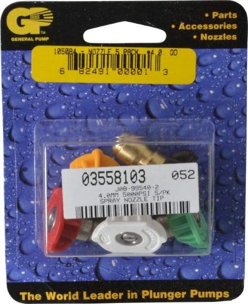 Value Collection - 5,000 psi Fixed, Quick Disconnect Pressure Washer Nozzle - 4mm Orifice Diam, 1/4" Thread - USA Tool & Supply