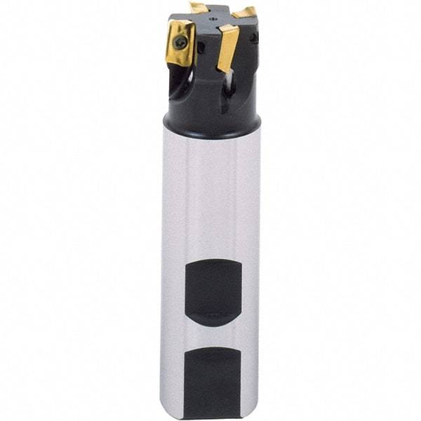 Iscar - 1-1/4" Cut Diam, 0.56" Max Depth of Cut, 1-1/4" Shank Diam, 9.84" OAL, Indexable Square Shoulder End Mill - Cylindrical Shank, 90° Lead Angle, Series Heli2000 - USA Tool & Supply