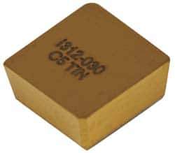 Cutting Tool Technologies - 1312030 Carbide Milling Insert - TiN Finish, 1/8" Thick, 5/16" Inscribed Circle, 0.03" Corner Radius - USA Tool & Supply