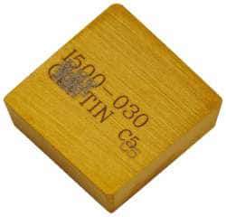 Cutting Tool Technologies - 1750030 Carbide Milling Insert - TiN Finish, 0.187" Thick, 0.03" Inscribed Circle, 3/4" Corner Radius - USA Tool & Supply