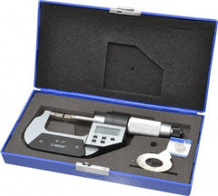 Value Collection - 0" to 1" Electronic Chrome (Frame) Coated Blade Micrometer - 0.75mm Blade Thickness, Friction Thimble - USA Tool & Supply