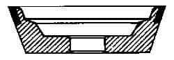 Norton - 3-3/4" Diam, 1-1/4" Hole Size, 1-1/2" Overall Thickness, 150 Grit, Type 11 Tool & Cutter Grinding Wheel - Very Fine Grade, Diamond, Resinoid Bond - USA Tool & Supply