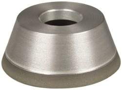 Made in USA - 3-3/4" Diam, 1-1/4" Hole Size, 1-1/2" Overall Thickness, 100 Grit, Type 11 Tool & Cutter Grinding Wheel - Fine Grade, Diamond - USA Tool & Supply