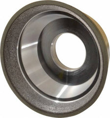 Made in USA - 3-3/4" Diam, 1-1/4" Hole Size, 1-1/2" Overall Thickness, 220 Grit, Type 11 Tool & Cutter Grinding Wheel - Very Fine Grade, Diamond - USA Tool & Supply