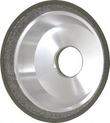 Made in USA - 5" Diam, 1-1/4" Hole Size, 1-3/4" Overall Thickness, 150 Grit, Type 11 Tool & Cutter Grinding Wheel - Very Fine Grade, Diamond - USA Tool & Supply