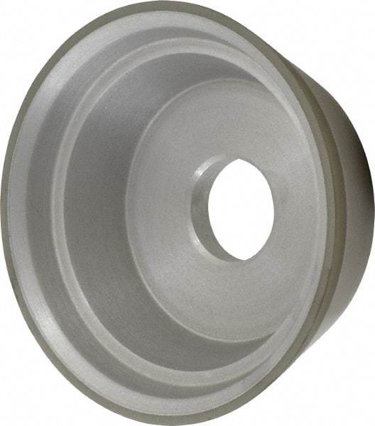 Made in USA - 5" Diam, 1-1/4" Hole Size, 1-3/4" Overall Thickness, 220 Grit, Type 11 Tool & Cutter Grinding Wheel - Very Fine Grade, Diamond - USA Tool & Supply