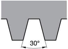 Kennametal - 16ER External Right Hand Trapez Laydown Threading Insert - Grade KC5025, TiAlN Coated Carbide, 9.53mm Inscribed Circle - USA Tool & Supply