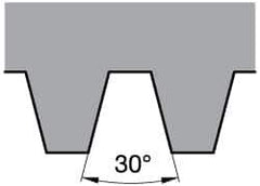 Kennametal - 22ER External Right Hand Trapez Laydown Threading Insert - Grade KC5025, TiAlN Coated Carbide, 12.7mm Inscribed Circle - USA Tool & Supply