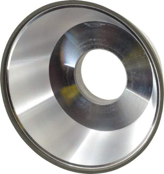 Made in USA - 3-3/4" Diam, 1-1/4" Hole Size, 1-1/2" Overall Thickness, 220 Grit, Type 11 Tool & Cutter Grinding Wheel - Very Fine Grade, Diamond - USA Tool & Supply