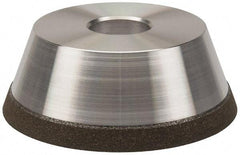 Made in USA - 5" Diam, 1-1/4" Hole Size, 1-3/4" Overall Thickness, 100 Grit, Type 11 Tool & Cutter Grinding Wheel - Fine Grade, Diamond - USA Tool & Supply