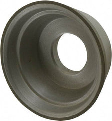 Made in USA - 3-3/4" Diam, 1-1/4" Hole Size, 1-1/2" Overall Thickness, 100 Grit, Type 11 Tool & Cutter Grinding Wheel - Fine Grade, Diamond - USA Tool & Supply