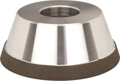 Made in USA - 3-3/4" Diam, 1-1/2" Hole Size, 1-1/2" Overall Thickness, 220 Grit, Type 11 Tool & Cutter Grinding Wheel - Very Fine Grade, Diamond, N Hardness - USA Tool & Supply