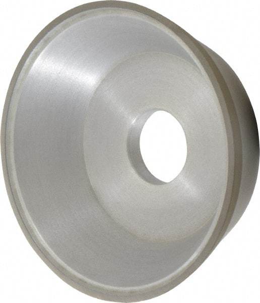 Made in USA - 5" Diam, 1-1/4" Hole Size, 1-3/4" Overall Thickness, 100 Grit, Type 11 Tool & Cutter Grinding Wheel - Fine Grade, Diamond - USA Tool & Supply