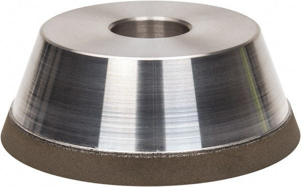 Made in USA - 5" Diam, 1-1/2" Hole Size, 1-3/4" Overall Thickness, 220 Grit, Type 11 Tool & Cutter Grinding Wheel - Very Fine Grade, Diamond - USA Tool & Supply