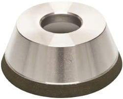 Made in USA - 3-3/4" Diam, 1-1/4" Hole Size, 1-1/2" Overall Thickness, 120 Grit, Type 11 Tool & Cutter Grinding Wheel - Fine Grade, CBN - USA Tool & Supply