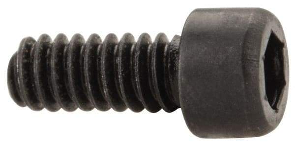 Value Collection - #1-64 UNC Hex Socket Drive, Socket Cap Screw - Alloy Steel, Black Oxide Finish, Fully Threaded, 3/16" Length Under Head - USA Tool & Supply