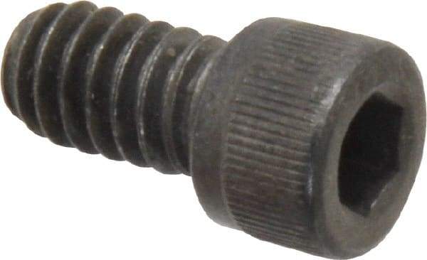 Value Collection - 1/4-20 UNC Hex Socket Drive, Socket Cap Screw - Alloy Steel, Black Oxide Finish, Fully Threaded, 7/16" Length Under Head - USA Tool & Supply