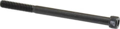 Value Collection - 1/4-20 UNC Hex Socket Drive, Socket Cap Screw - Alloy Steel, Black Oxide Finish, Partially Threaded, 3-1/2" Length Under Head - USA Tool & Supply