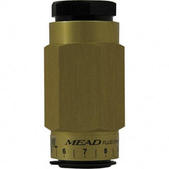 Mead - 1/8" NPTF Threaded Flow Control Valve - 0 to 250 psi & Aluminum Material - USA Tool & Supply