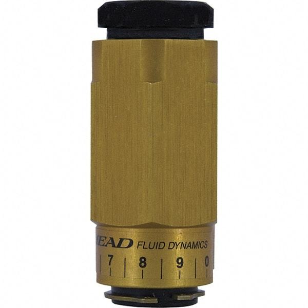 Mead - 1/4" NPTF Threaded Flow Control Valve - 0 to 250 psi & Aluminum Material - USA Tool & Supply