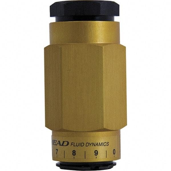 Mead - 3/8" NPTF Threaded Flow Control Valve - 0 to 250 psi & Aluminum Material - USA Tool & Supply