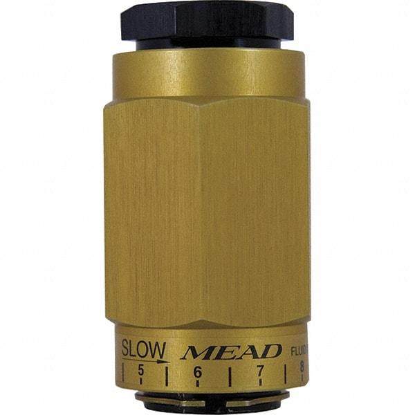 Mead - 1/2" NPTF Threaded Flow Control Valve - 0 to 250 psi & Aluminum Material - USA Tool & Supply
