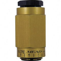 Mead - 1/2" NPTF Threaded Flow Control Valve - 0 to 250 psi & Aluminum Material - USA Tool & Supply