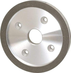 Made in USA - 6" Diam, 1-1/4" Hole Size, 3/4" Overall Thickness, 100 Grit, Type 6 Tool & Cutter Grinding Wheel - Fine Grade, Diamond - USA Tool & Supply