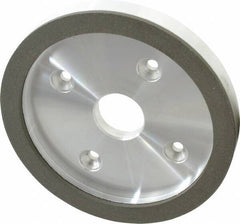 Made in USA - 6" Diam, 1-1/4" Hole Size, 3/4" Overall Thickness, 100 Grit, Type 6 Tool & Cutter Grinding Wheel - Fine Grade, Diamond - USA Tool & Supply