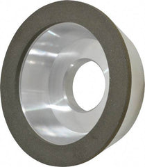 Made in USA - 4" Diam, 1-1/4" Hole Size, 1-1/4" Overall Thickness, 150 Grit, Type 11 Tool & Cutter Grinding Wheel - Very Fine Grade, Diamond - USA Tool & Supply