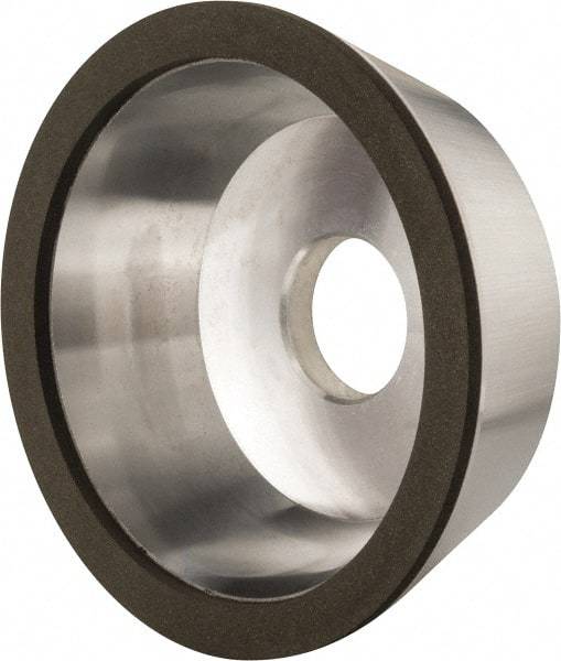 Made in USA - 5" Diam, 1-1/4" Hole Size, 1-3/4" Overall Thickness, 150 Grit, Type 11 Tool & Cutter Grinding Wheel - Very Fine Grade, Diamond - USA Tool & Supply