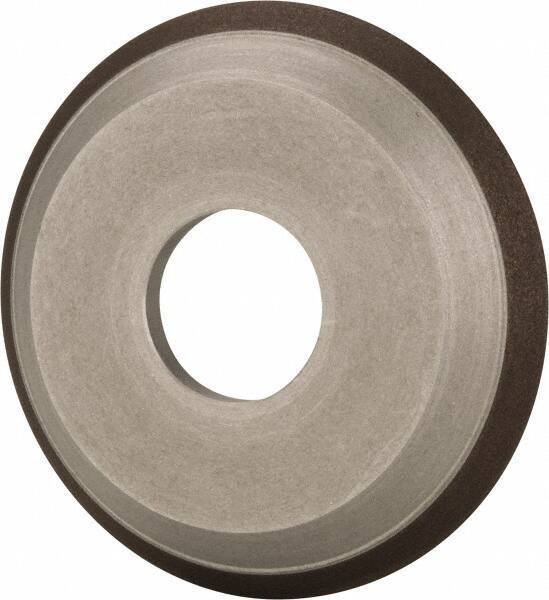 Made in USA - 4" Diam, 1-1/4" Hole Size, 1/2" Overall Thickness, 100 Grit, Type 12 Tool & Cutter Grinding Wheel - Fine Grade, Diamond - USA Tool & Supply