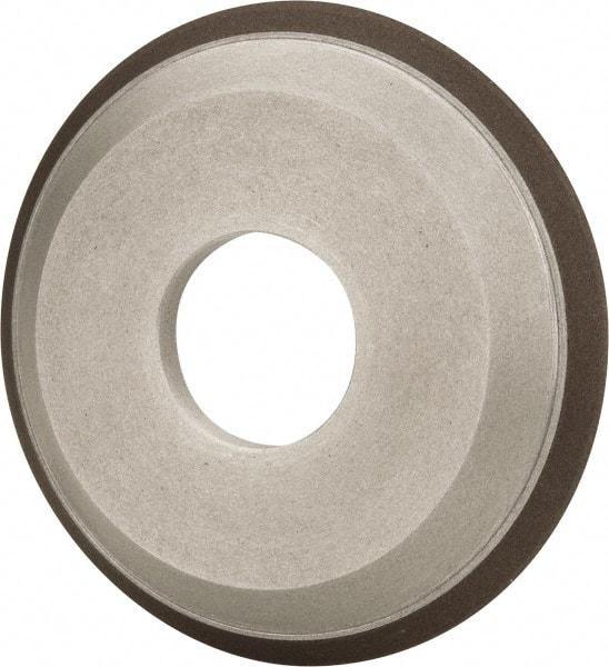 Made in USA - 4" Diam, 1-1/4" Hole Size, 1/2" Overall Thickness, 220 Grit, Type 12 Tool & Cutter Grinding Wheel - Very Fine Grade, Diamond - USA Tool & Supply