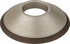 Made in USA - 3-1/2" Diam, 1-1/4" Hole Size, 3/4" Overall Thickness, 220 Grit, Type 15 Tool & Cutter Grinding Wheel - Very Fine Grade, Diamond - USA Tool & Supply