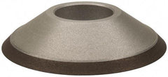 Made in USA - 3-1/2" Diam, 1-1/4" Hole Size, 3/4" Overall Thickness, 220 Grit, Type 15 Tool & Cutter Grinding Wheel - Very Fine Grade, Diamond - USA Tool & Supply