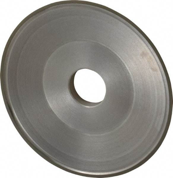 Made in USA - 6" Diam, 1-1/4" Hole Size, 3/4" Overall Thickness, 220 Grit, Type 15 Tool & Cutter Grinding Wheel - Very Fine Grade, Diamond - USA Tool & Supply