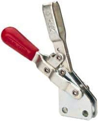 De-Sta-Co - 100 Lb Holding Capacity, Vertical Handle, Manual Hold Down Toggle Clamp - 55° Handle Movement, 100° Bar Opening, U-Bar, Straight Base, Electro-Plated Zinc, Carbon Steel - USA Tool & Supply