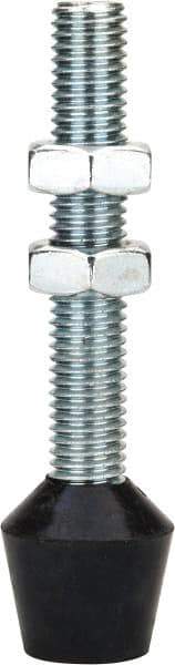 De-Sta-Co - 5/8-11 Carbon Steel Cap Tip Clamp Spindle Assembly - 92.2mm Thread Length, 127mm OAL, Flat Tip Cap, 1.38" Tip Surface Diam, Use with Toggle Clamps - USA Tool & Supply